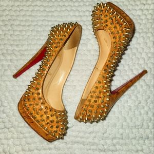 CHRISTIAN LOUBOUTIN LADY PEEP SPIKES 150
